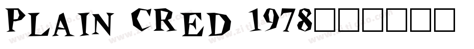 Plain Cred 1978字体转换